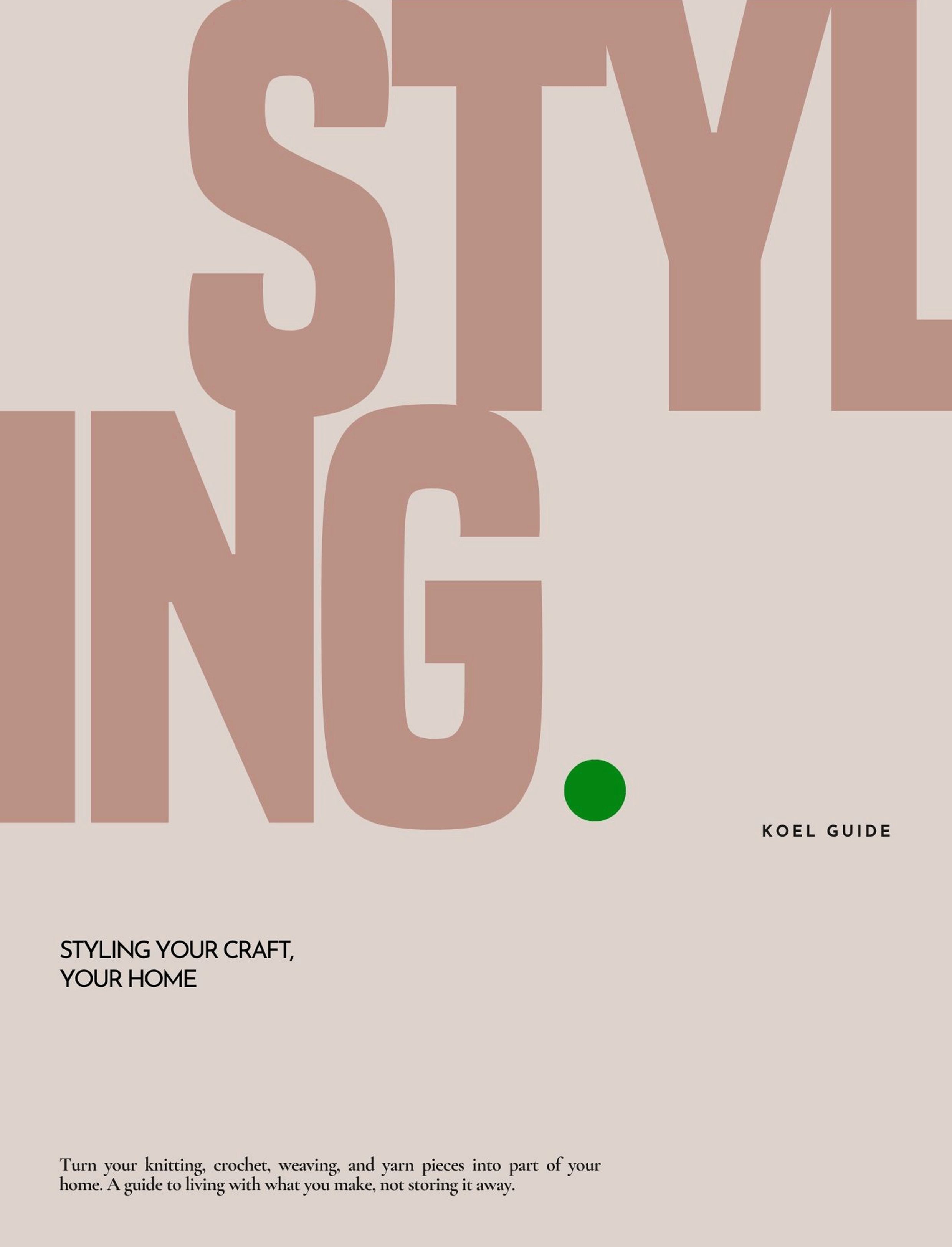 MAKER CLASS - Styling Your Craft, Your Home