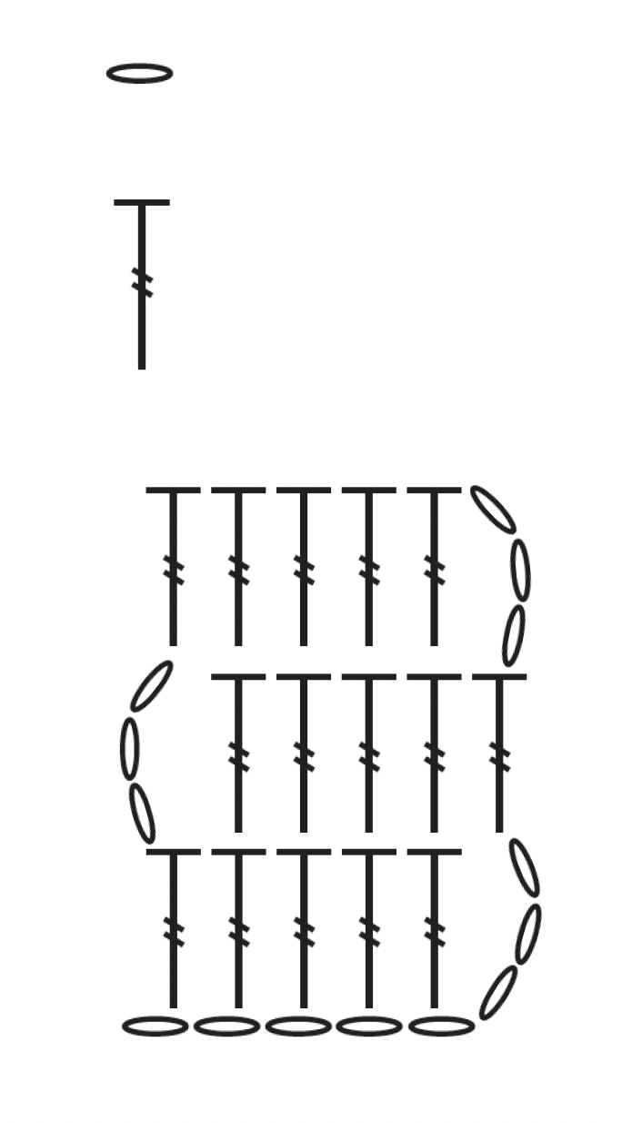 treble crochet chart KOEL tutorial