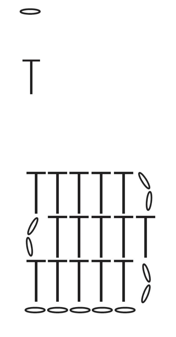 Half Double crochet chart KOEL tutorial