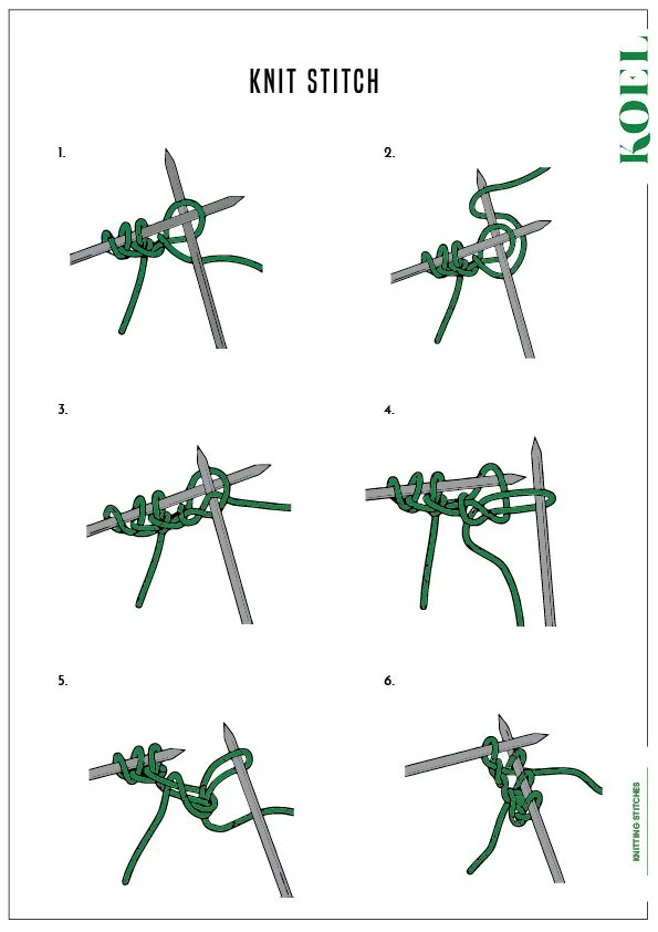 KNIT STITCH ILLUSTRATION TUTORIAL
