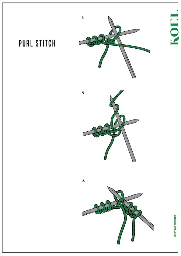 PURL STITCH ILLUSTRATION TUTORIAL