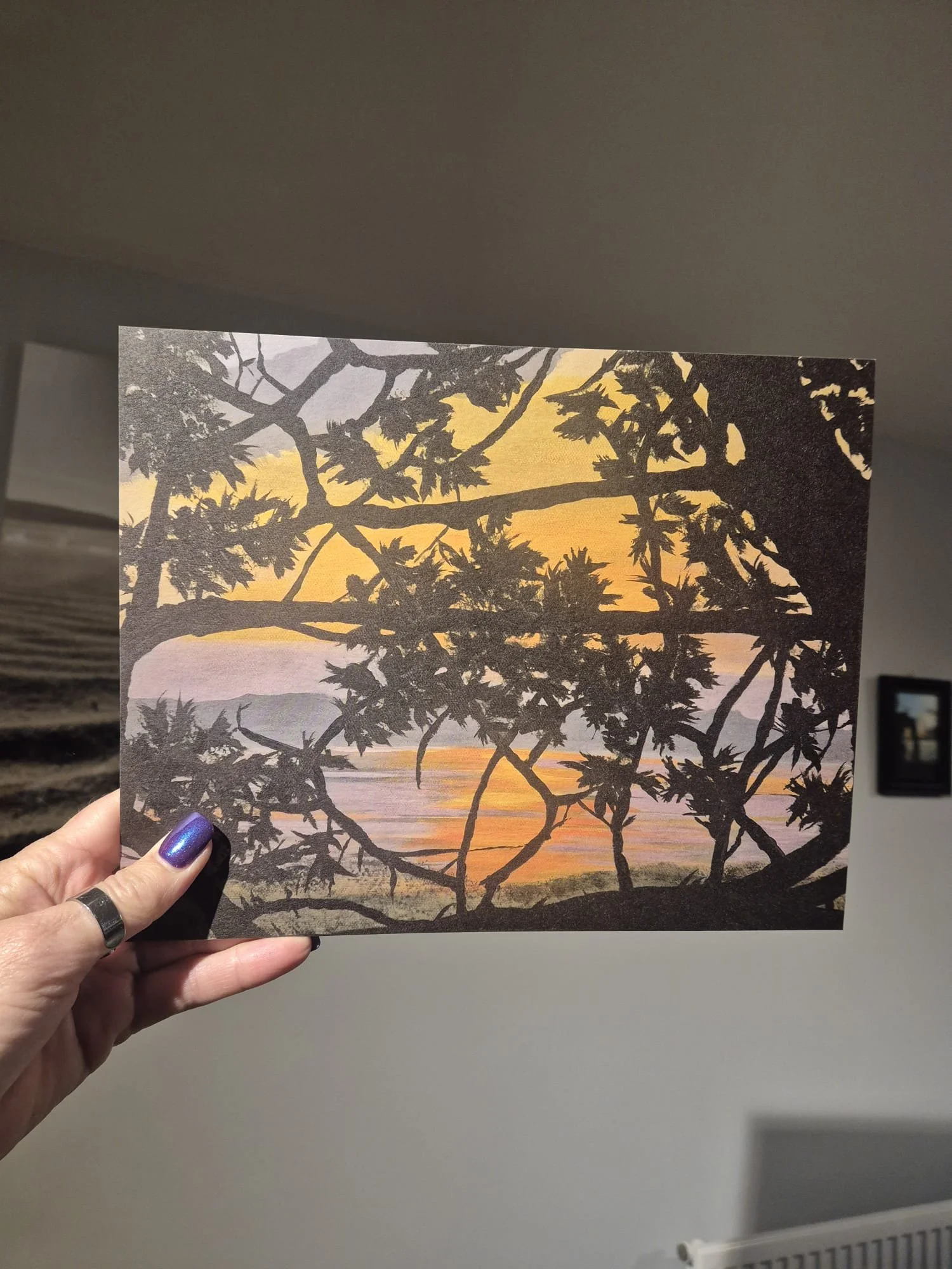 View through the leaves Print