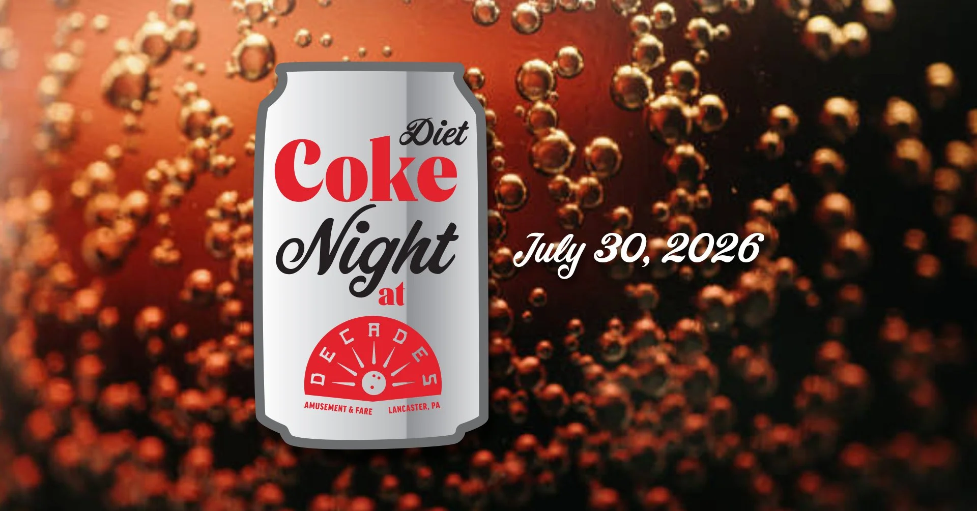 Diet Coke Night at Decades on Thursday, July 30, 2026