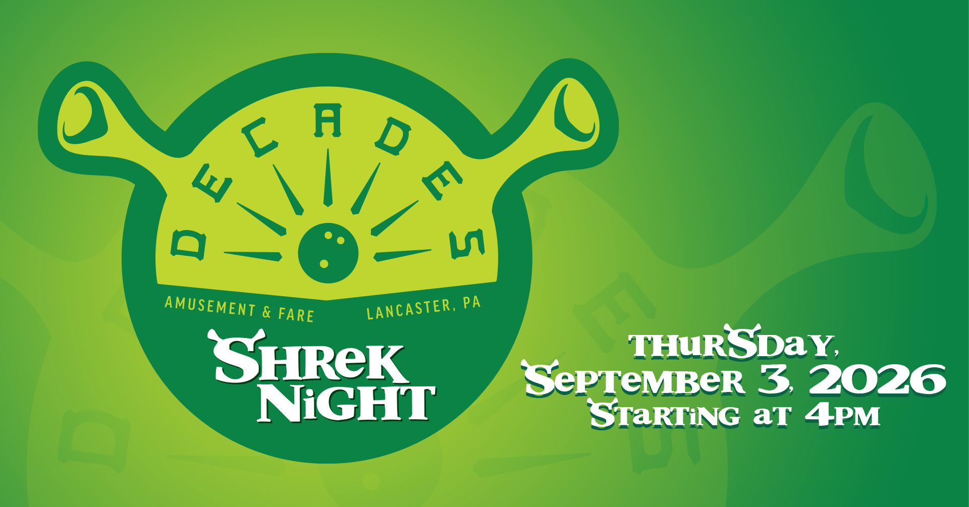 Shrek Night at Decades on September 3, 2026