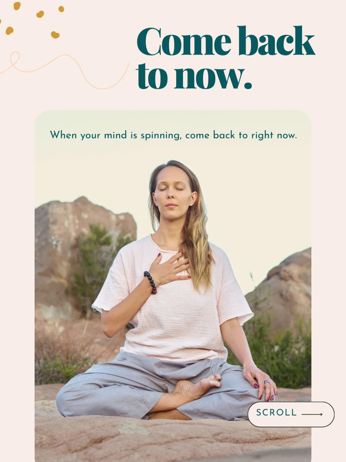 If your mind is racing or your body feels on edge, try this gentle reset: grounding.
 Grounding brings you back to the present, where your power actually lives.

✨ Try 5&ndash;4&ndash;3&ndash;2&ndash;1 (five senses).
Notice 
5 things you can SEE
4 th