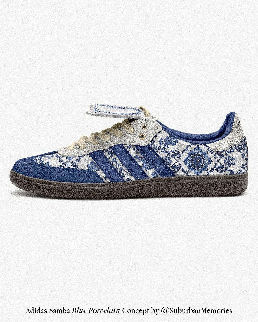 Adidas Samba &quot;Blue Porcelain&quot; Concept by Me

One of my favorite themes to make concepts with is the blue porcelain ceramics, often referred to as delftware. I am excited about how well these turned out, I love the brown midsole. With some s