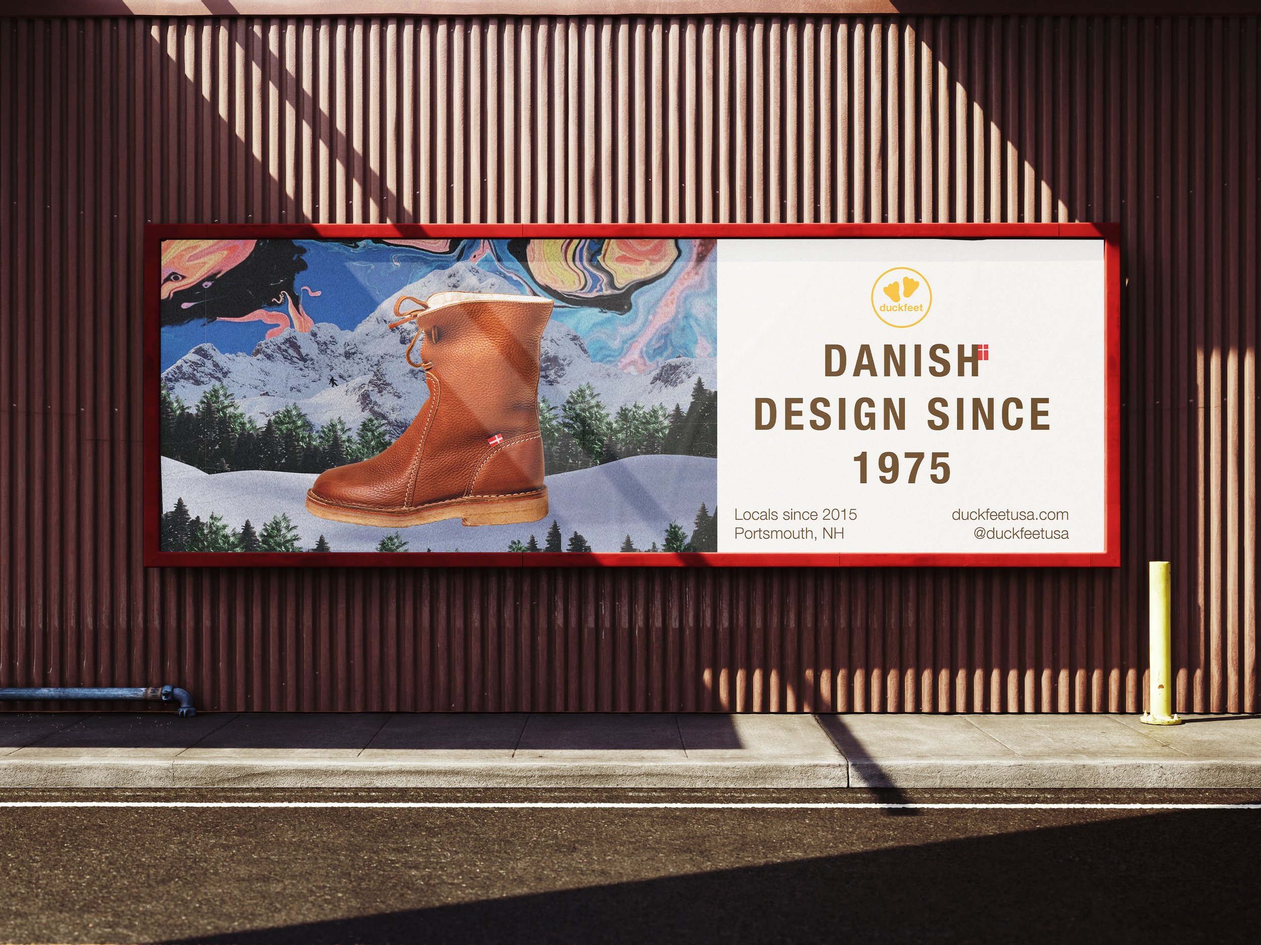 Billboard for Duckfeet USA (Original located in Conway, NH)