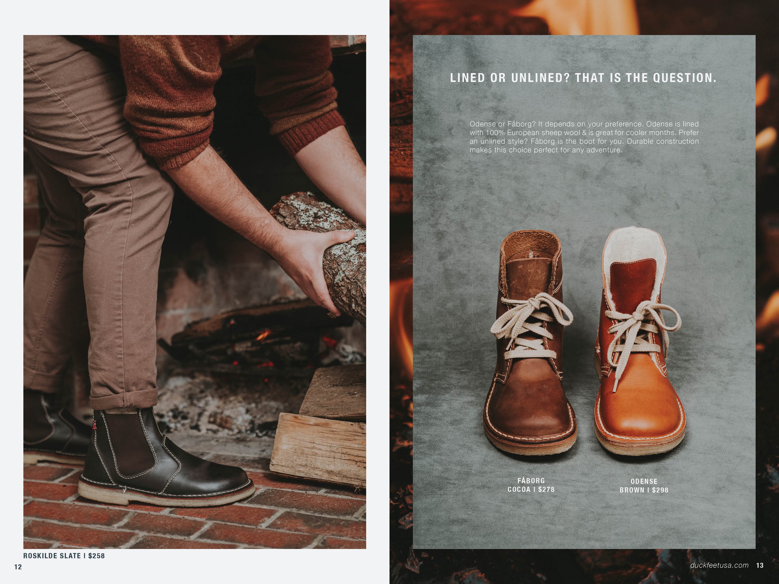 Late Winter Catalog Spread (Duckfeet USA)