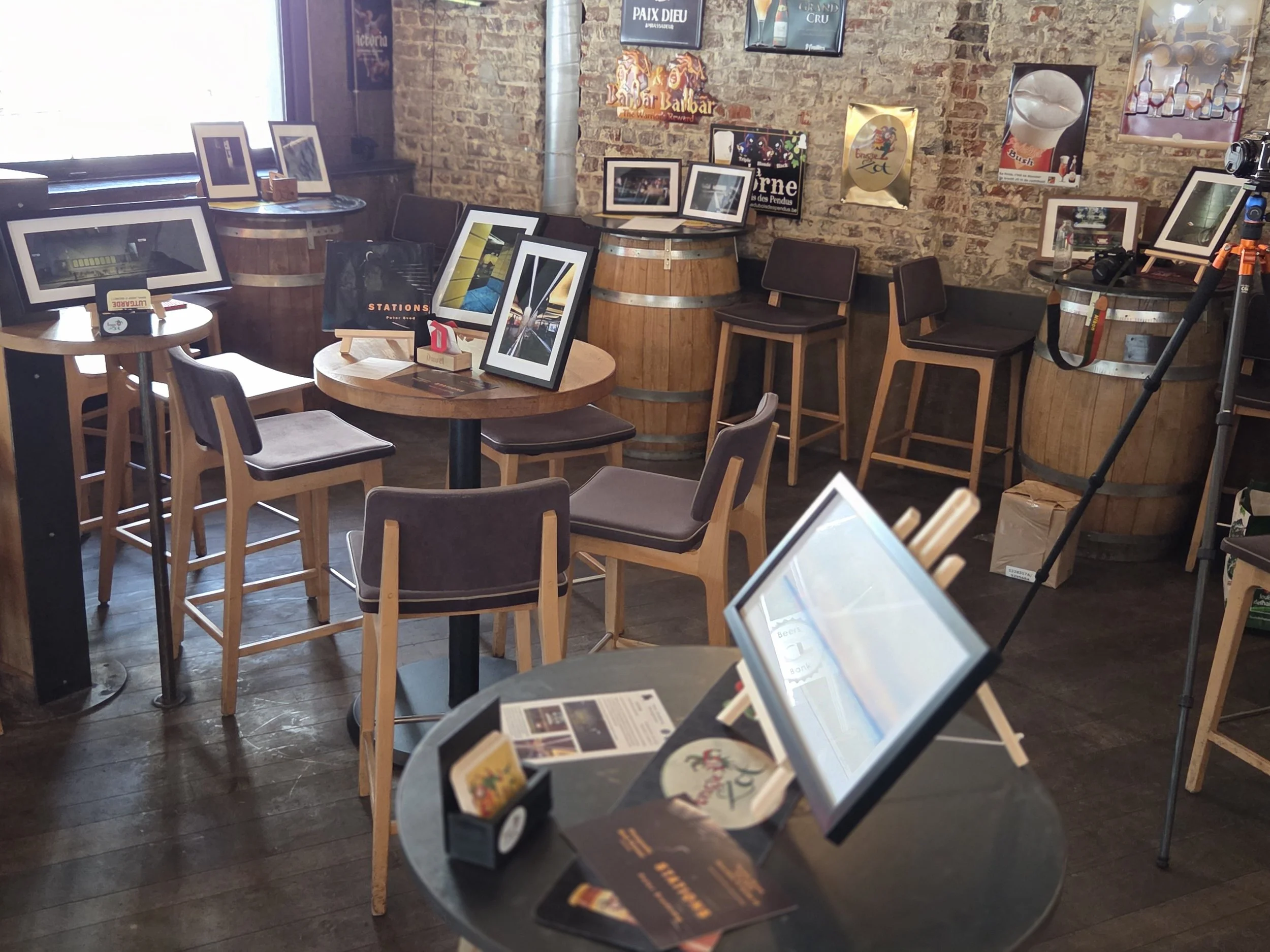 The pop-up exhibition ready for viewing