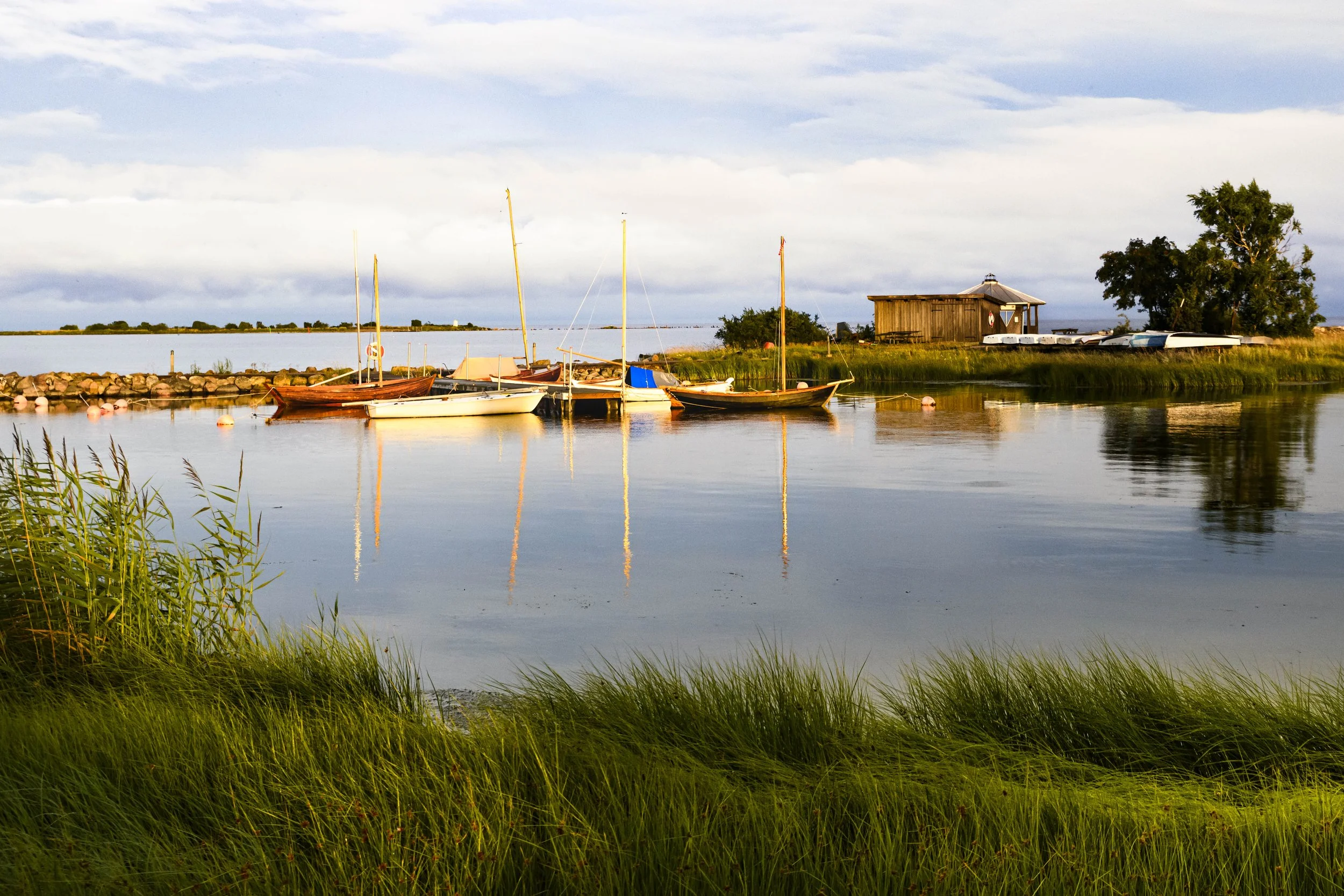 Fishing Boats in Sunset