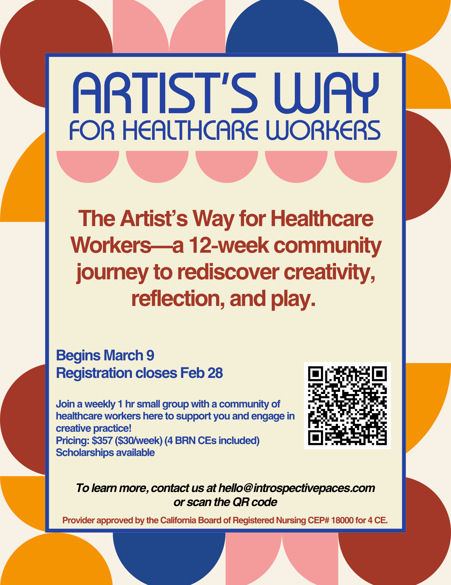 A Creative Cohort for Healthcare Professionals