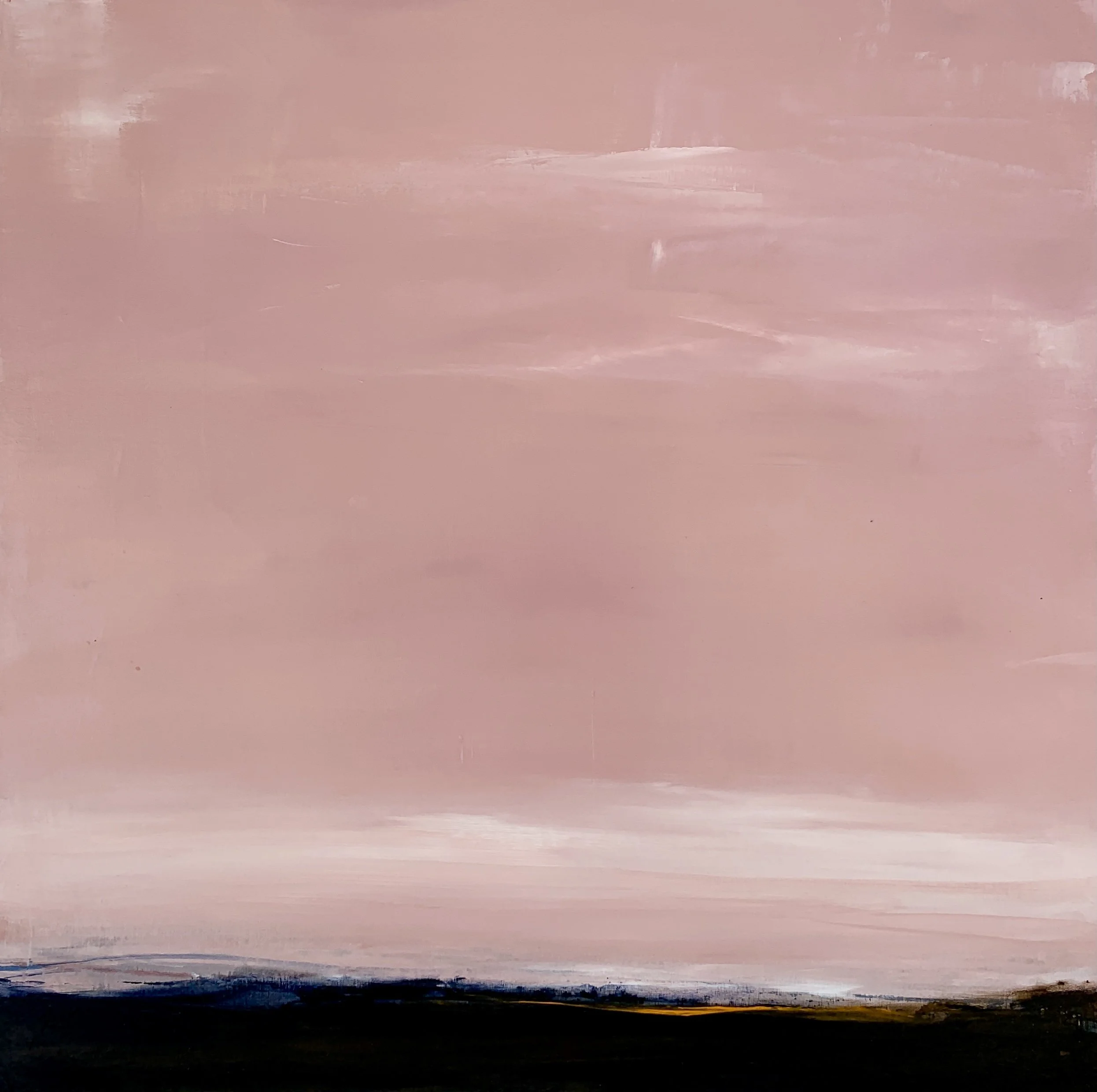 Detail of contemporary acrylic painting by Nicole Cromwell inspired by coastal landscapes