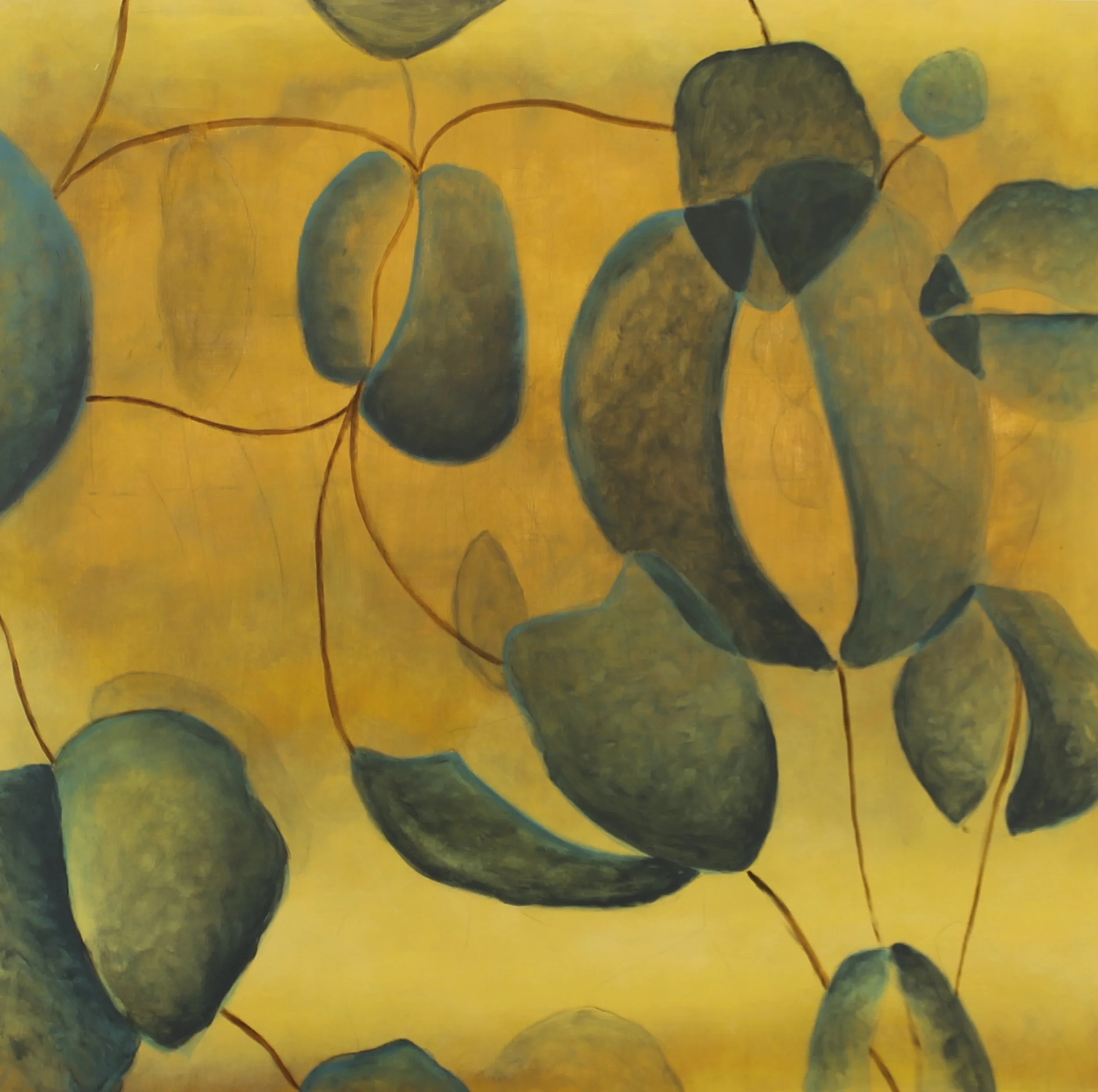 alchemy - acrylic and gold leaf on wood - 40"x40"