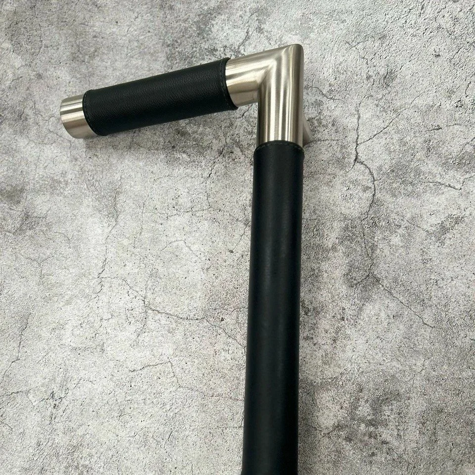 Leather Wrapped Stainless Steel Pull Handle