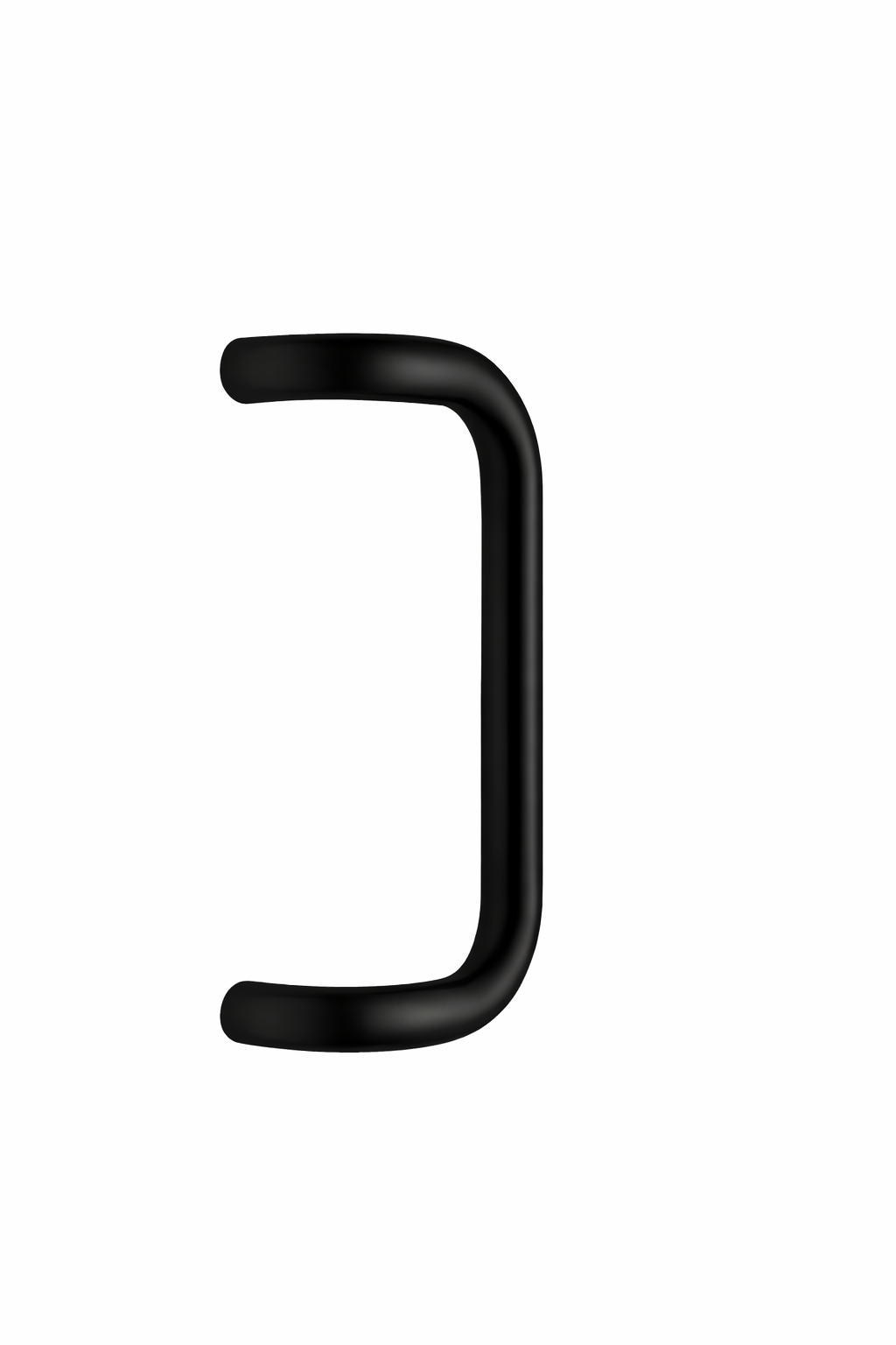 Ash 103 Cranked D  Pull Handle Matt Black