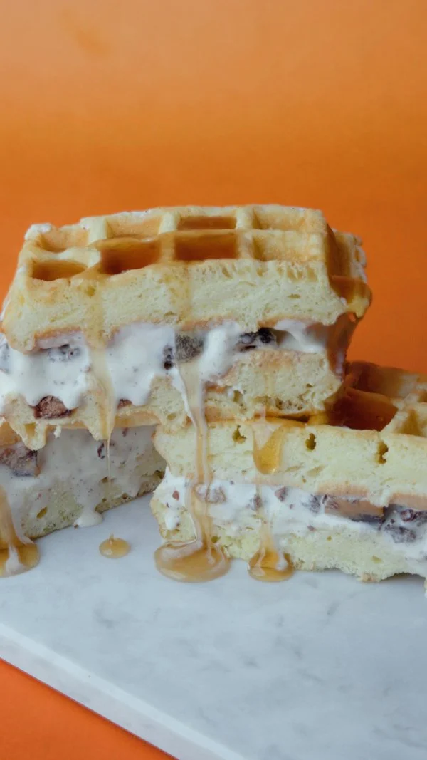 Triple Chocolate Killer Brownie® Waffle Ice Cream Sandwich — Killer Brownie