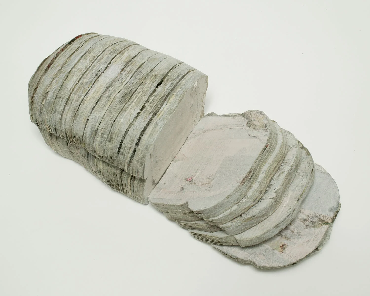 "Paperbread", 2003, Newsprint, glue, 3.5 x 10 x 5 inches