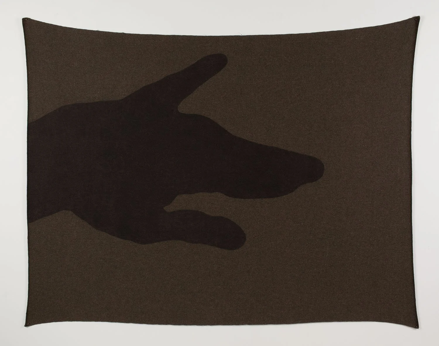 "New Work", 2009, Ink stain on blanket, 60 x 80 inches