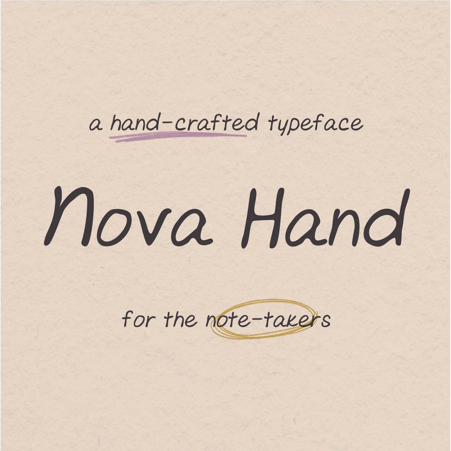 Nova Hand Typeface
