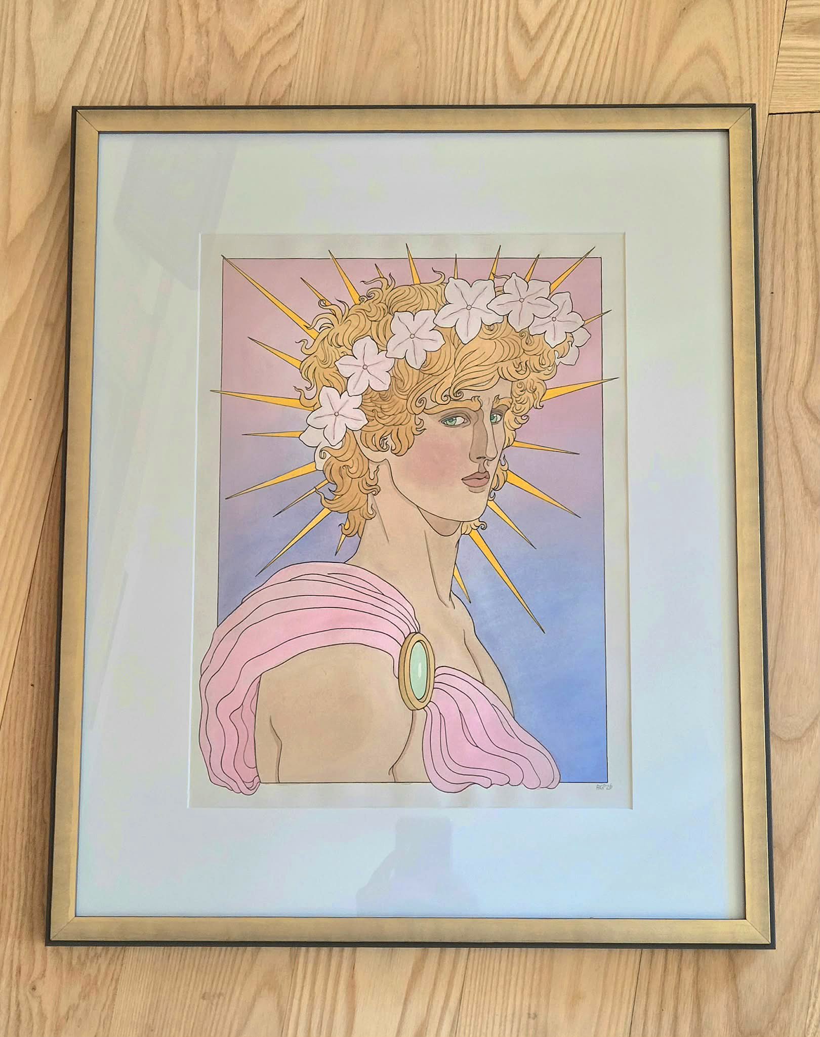 $300 - Apollo - Painting: 12x16in - Frame: 19x23in