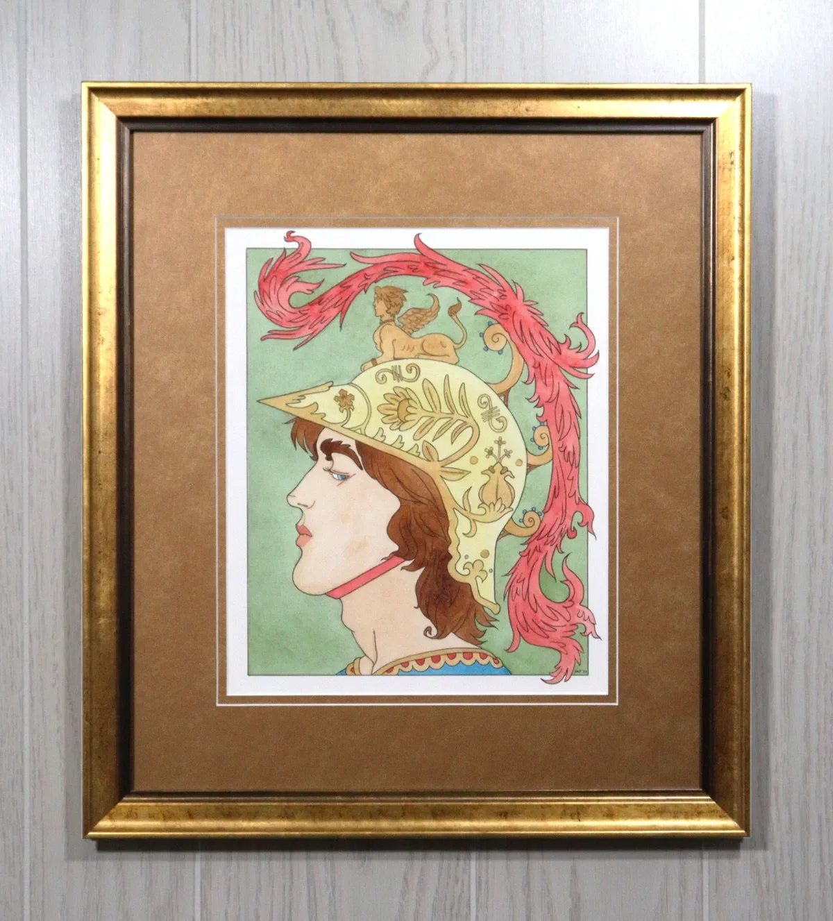 $400 -The Gilded Centurion - 
Painting: 9×11 in - 
Frame: 15½ x 17½ in 