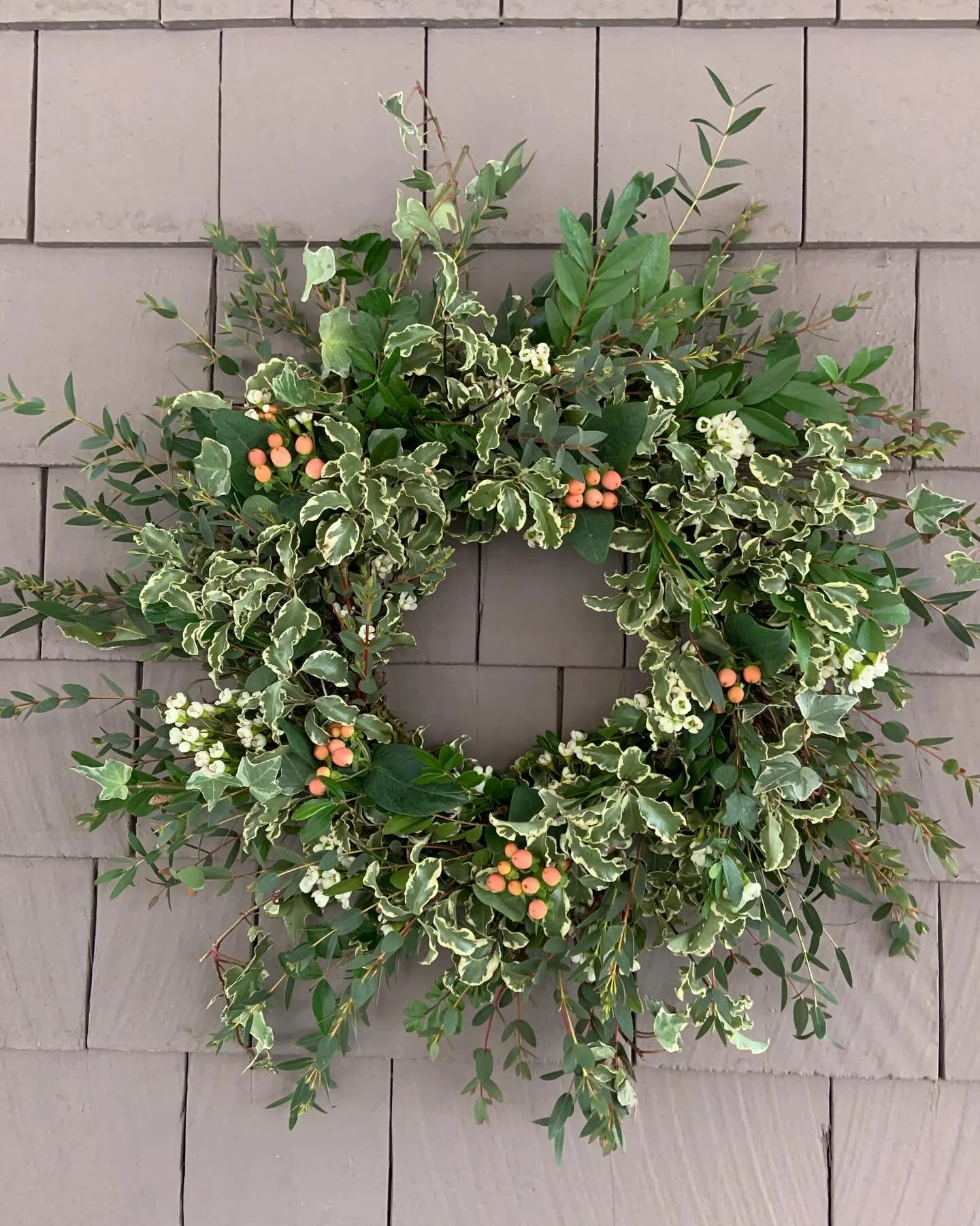 Handmade spring wreaths are available for pre- order. Wreaths are made from natural greens and cut flowers on a wire and moss base. 12&rdquo; wreaths are $140 each, and can be made with your preferred colours. Wreaths will be available for pick up in