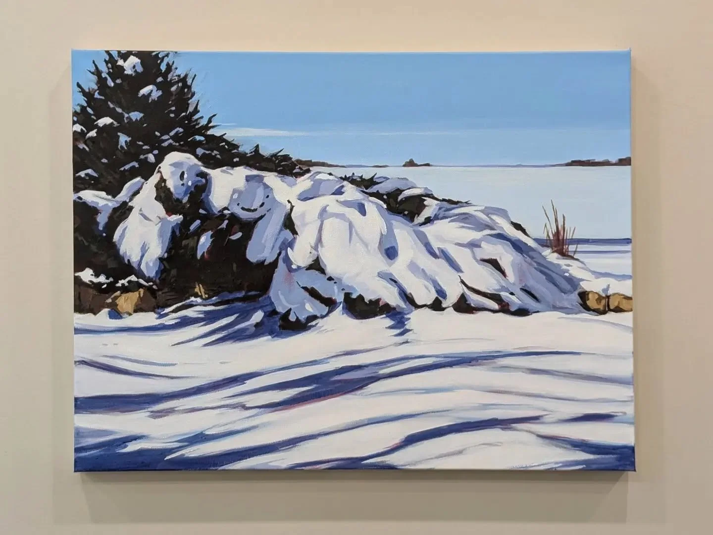 Those moments...
.
"Winter Lake" - 24x18"
.
Available at www.AlvinRay.com.  Original acrylic on gallery depth canvas.
.
#canadianart #hikingadventures #outdoors #winter #landscapes