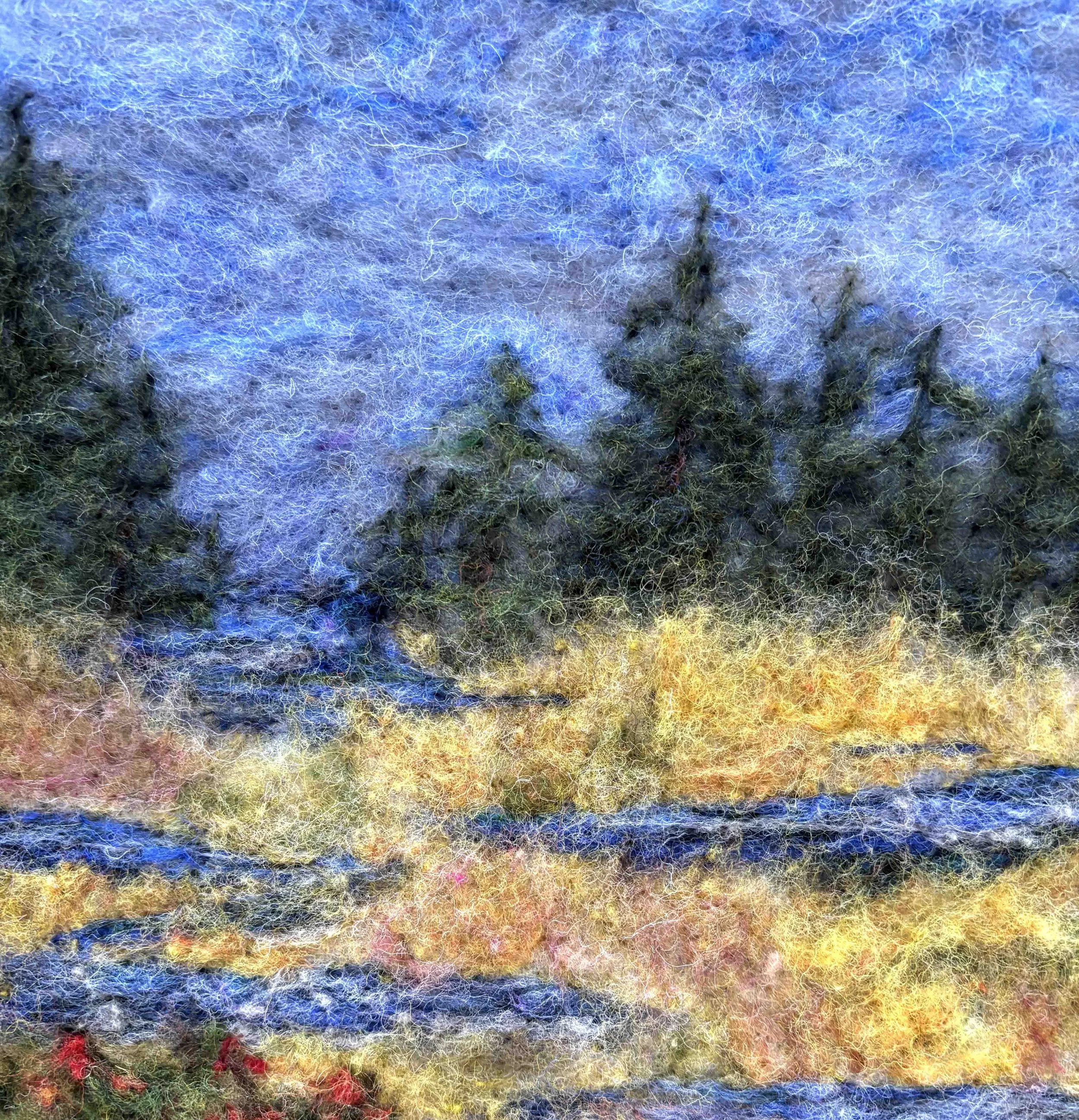 Maine Landscape in Needle Felting