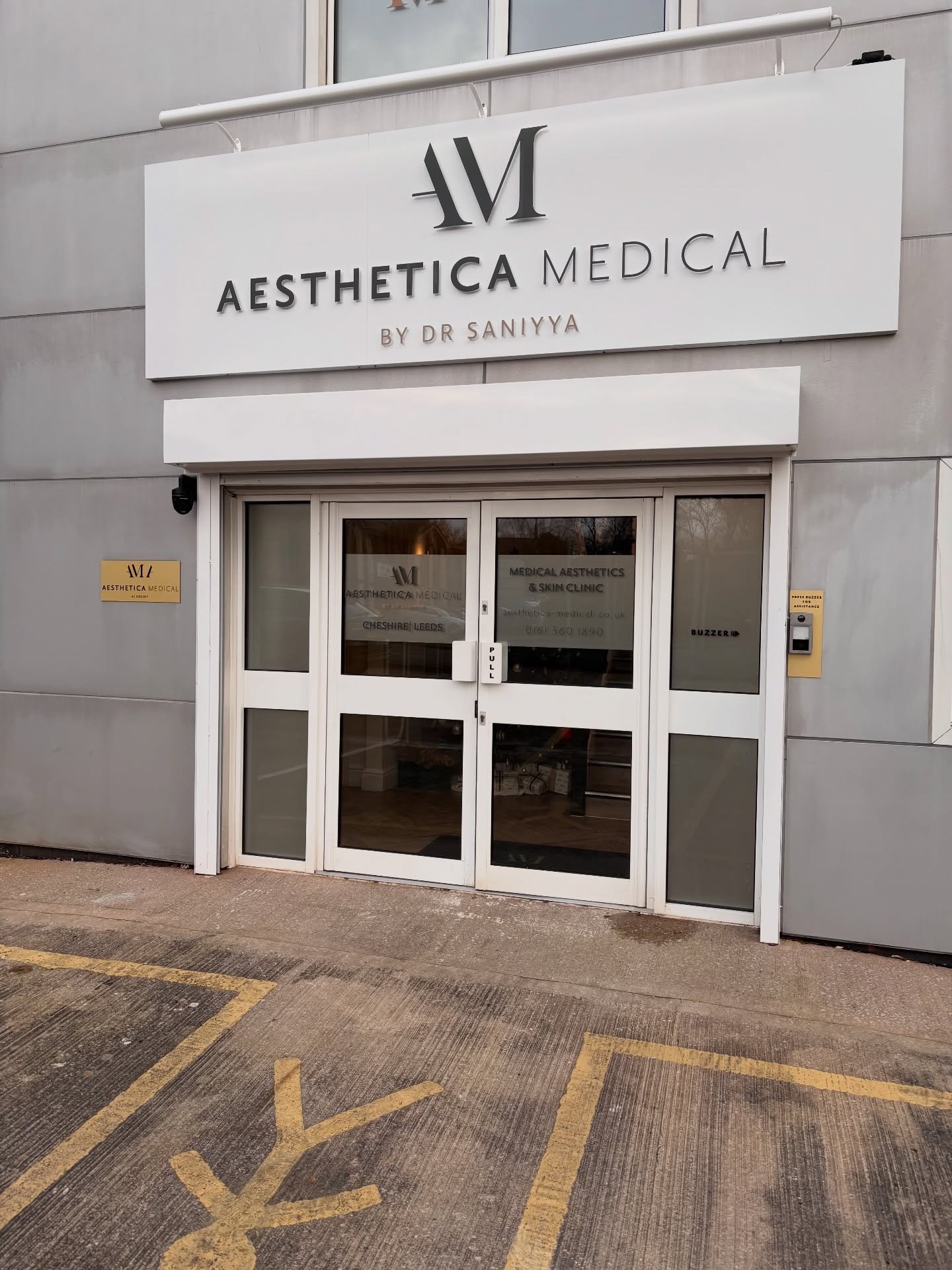 We were back @aestheticamedicalcheshire for some final signage touches on the outside. Frosted windows with logos to mark the windows of the building. Were extremely proud of this project as a whole and thank you guys for trusting us continually with