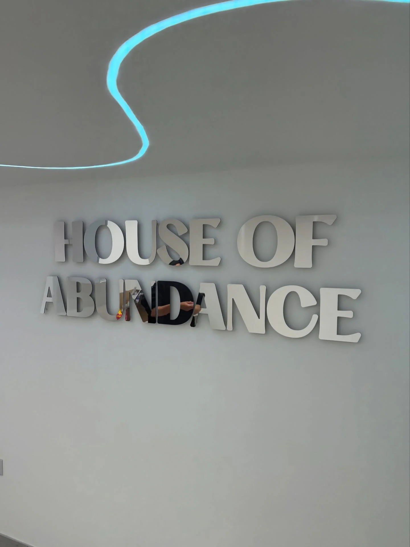 Not every space is the same so deciding what style of signage would increase appeal within branding limits is extremely important. We were back @houseofabundance__ with some final touches inside. A clean finish with some chrome mirror stand off logos