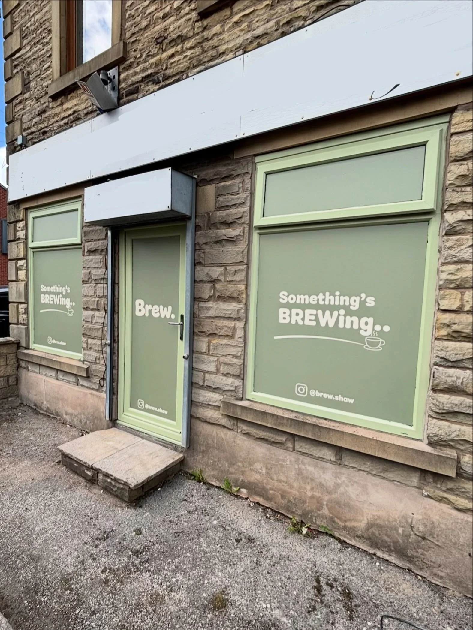 We can&rsquo;t wait until this place is open. For now here&rsquo;s a little tease of @brew.shaw opening in Shaw very soon. We had the chance of doing these cover graphics while the place is magically being renovated. It already looks amazing 😍

#new