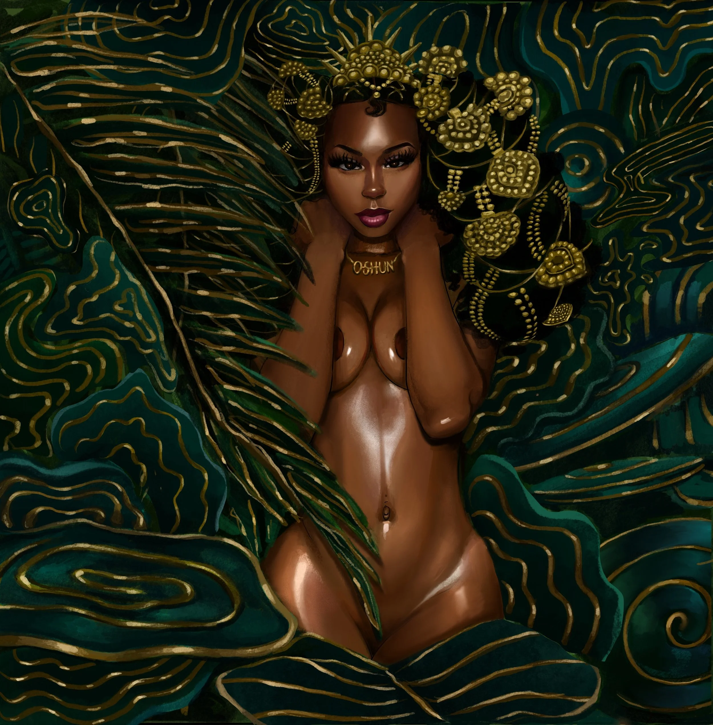 "Oshun", Procreate, June 2021