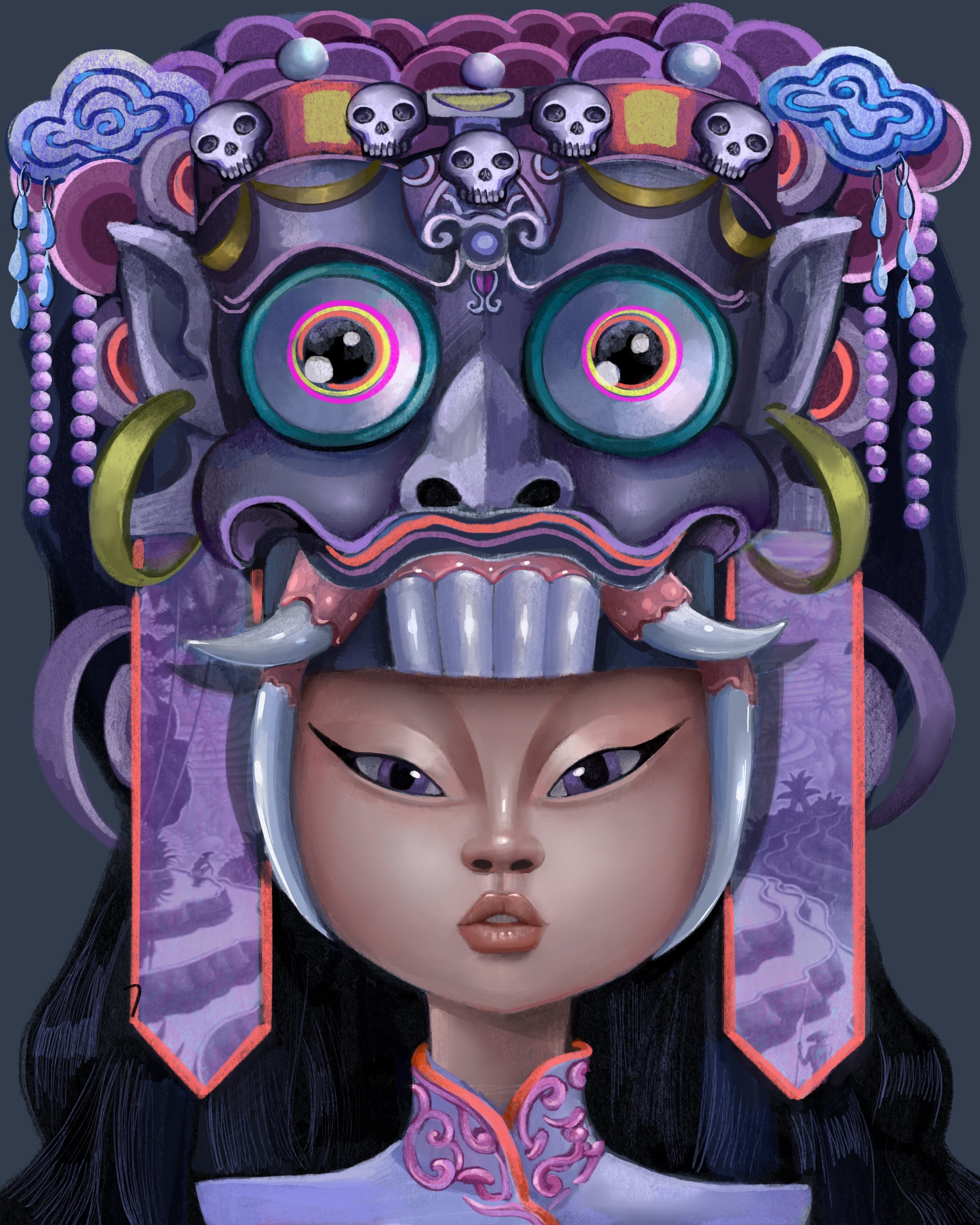 "Mask I", Procreate, August 2021.