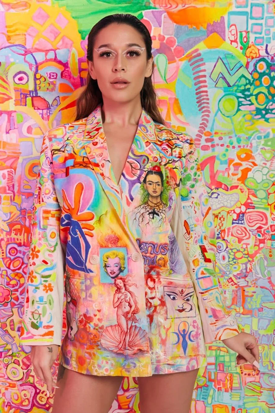 "Every Woman" Blazer, Hand Painted, November 2022.