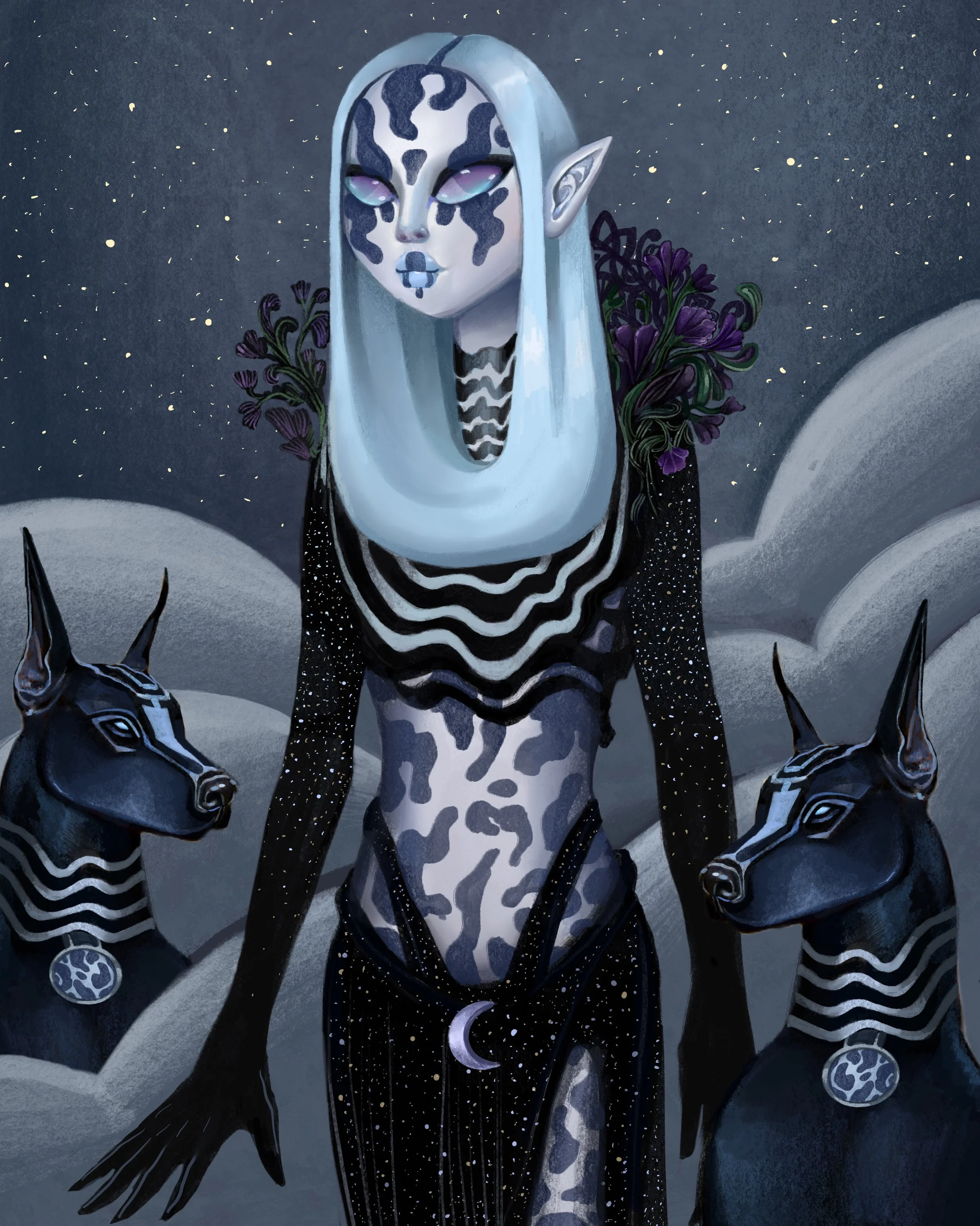 "Nyx", Procreate, August 2021.