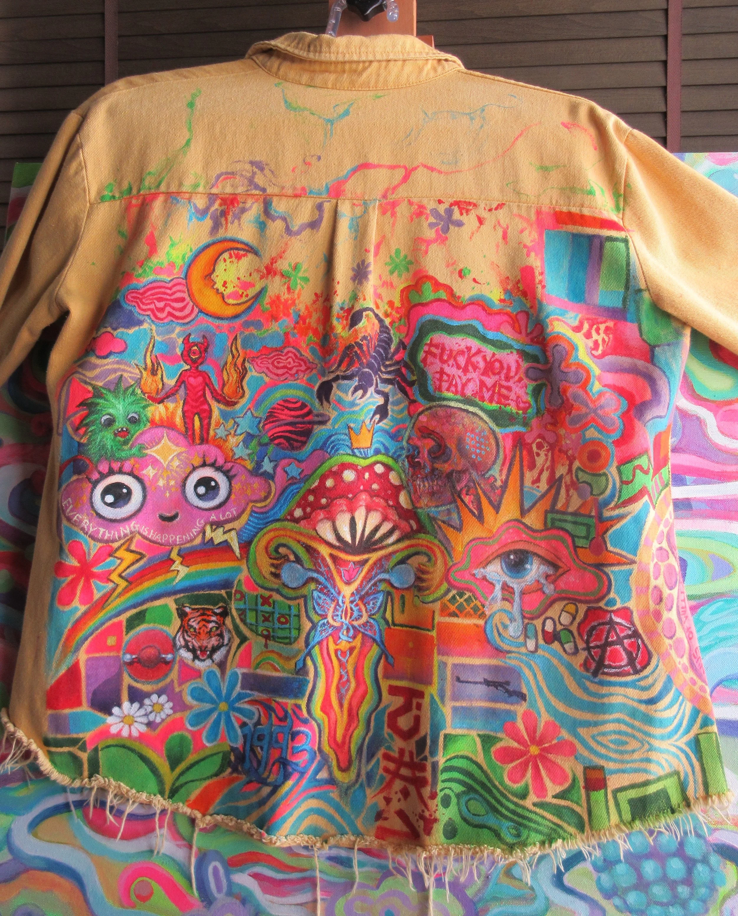 Hand Painted Over shirt, 2022, Sold*
