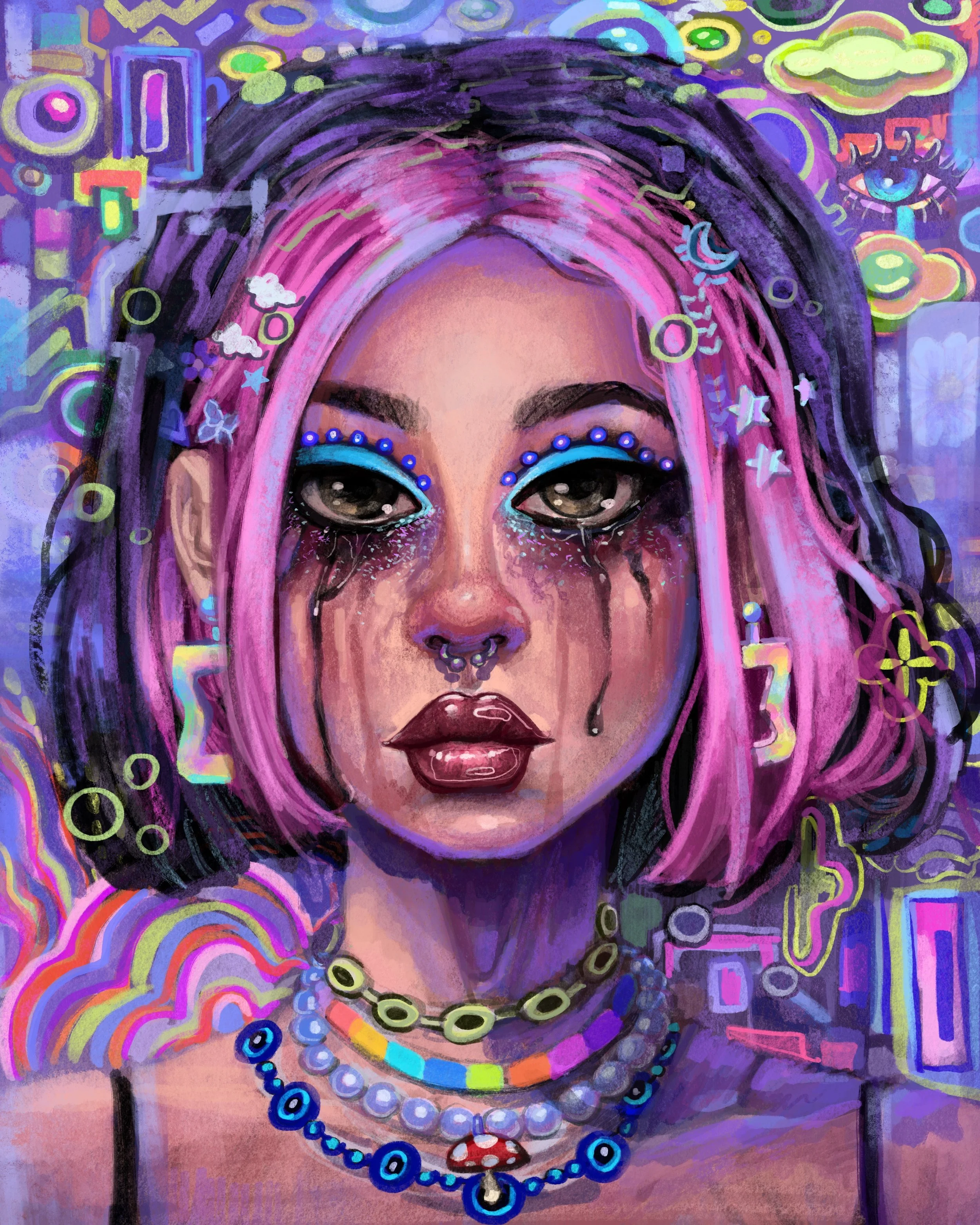 "Crybaby", Procreate, October 2021