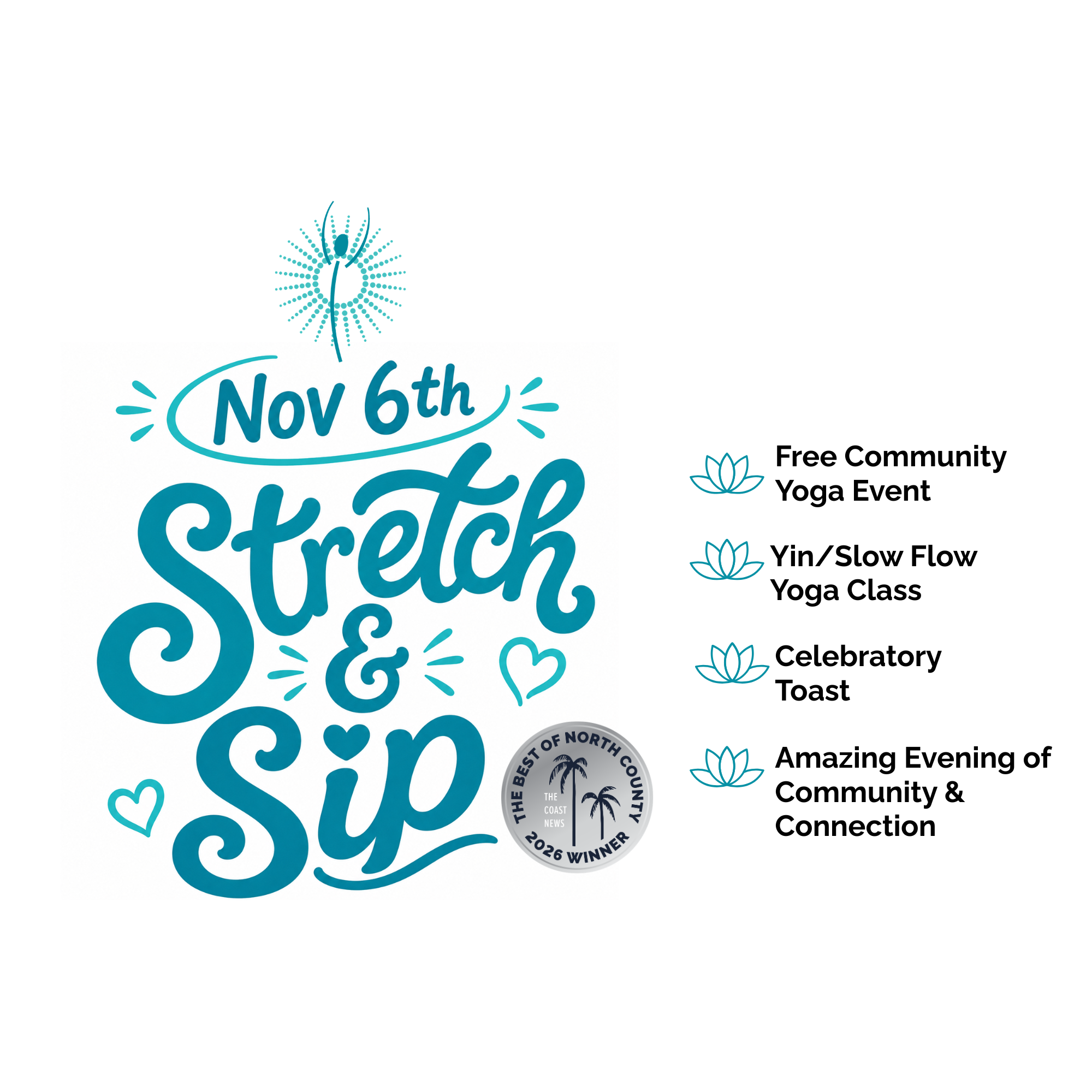 Stretch & Sip Celebration Event