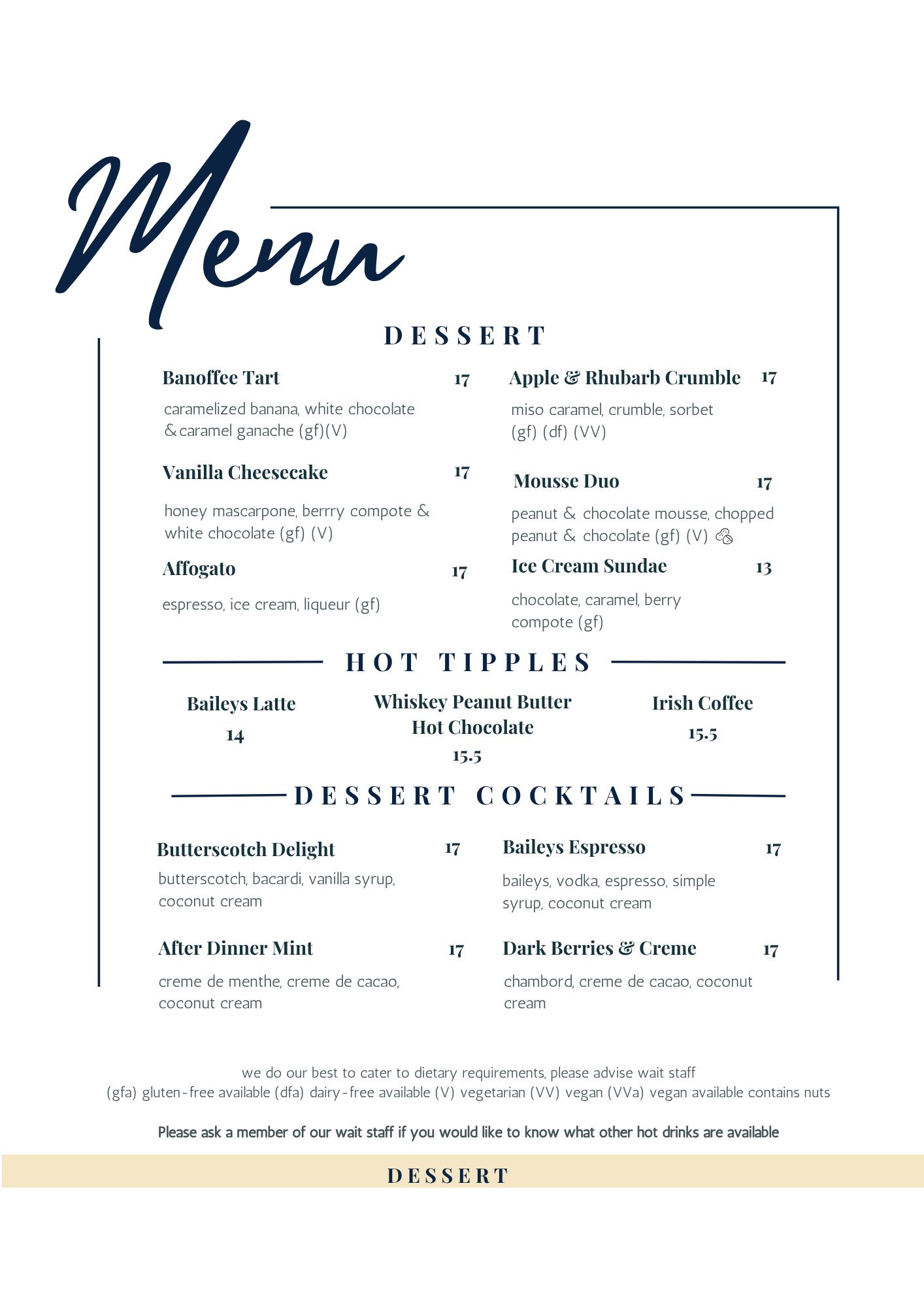 Desserts