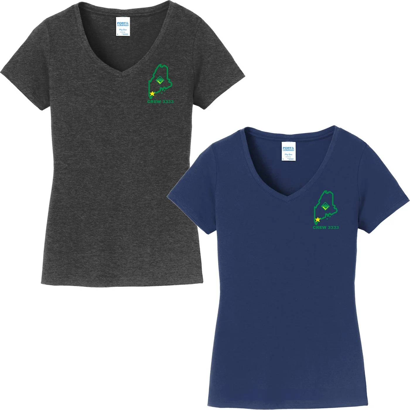 Crew 3333 Ladies Short Sleeve V-Neck T-Shirt