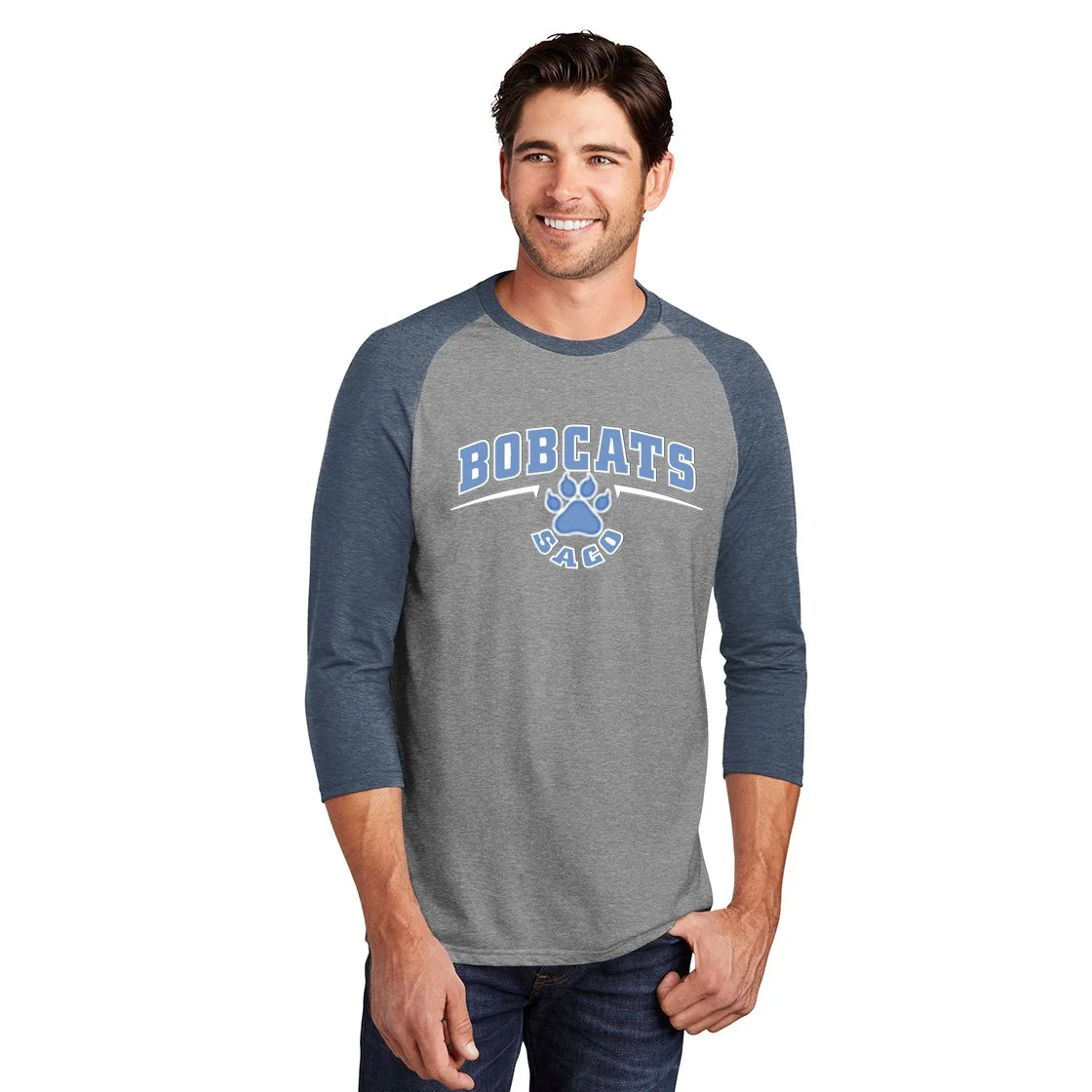 SMS Cross Country logo - Raglan Sleeve T-Shirt