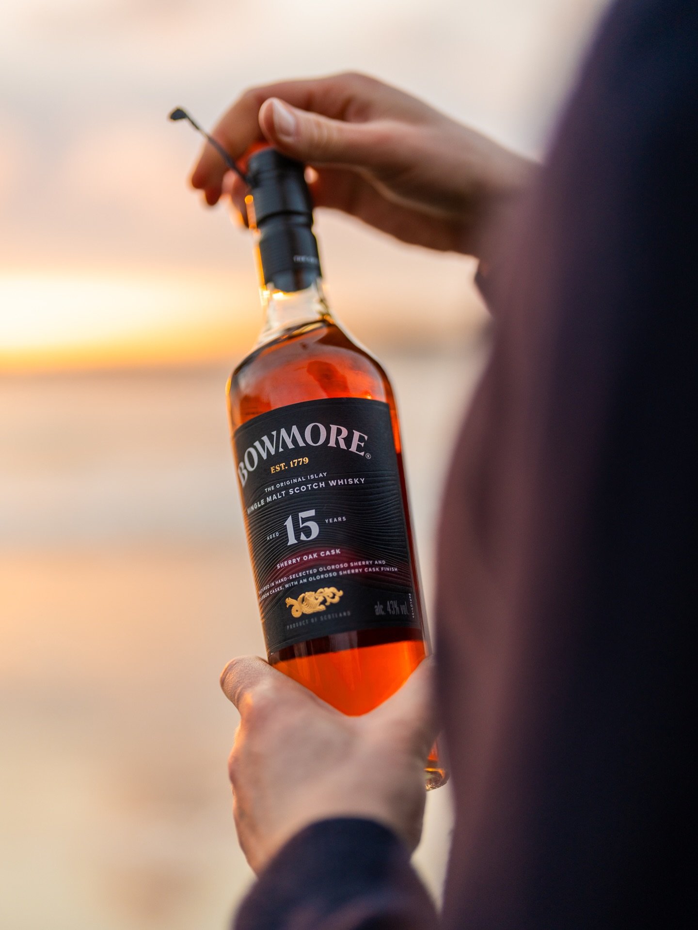 Son of our favorite memories look just like this. A fresh bottle of something we can enjoy together shared in a beautiful spot! On this particular evening all four of us caught the sunset on the west coast and cracked this lovely little Bowmore as th