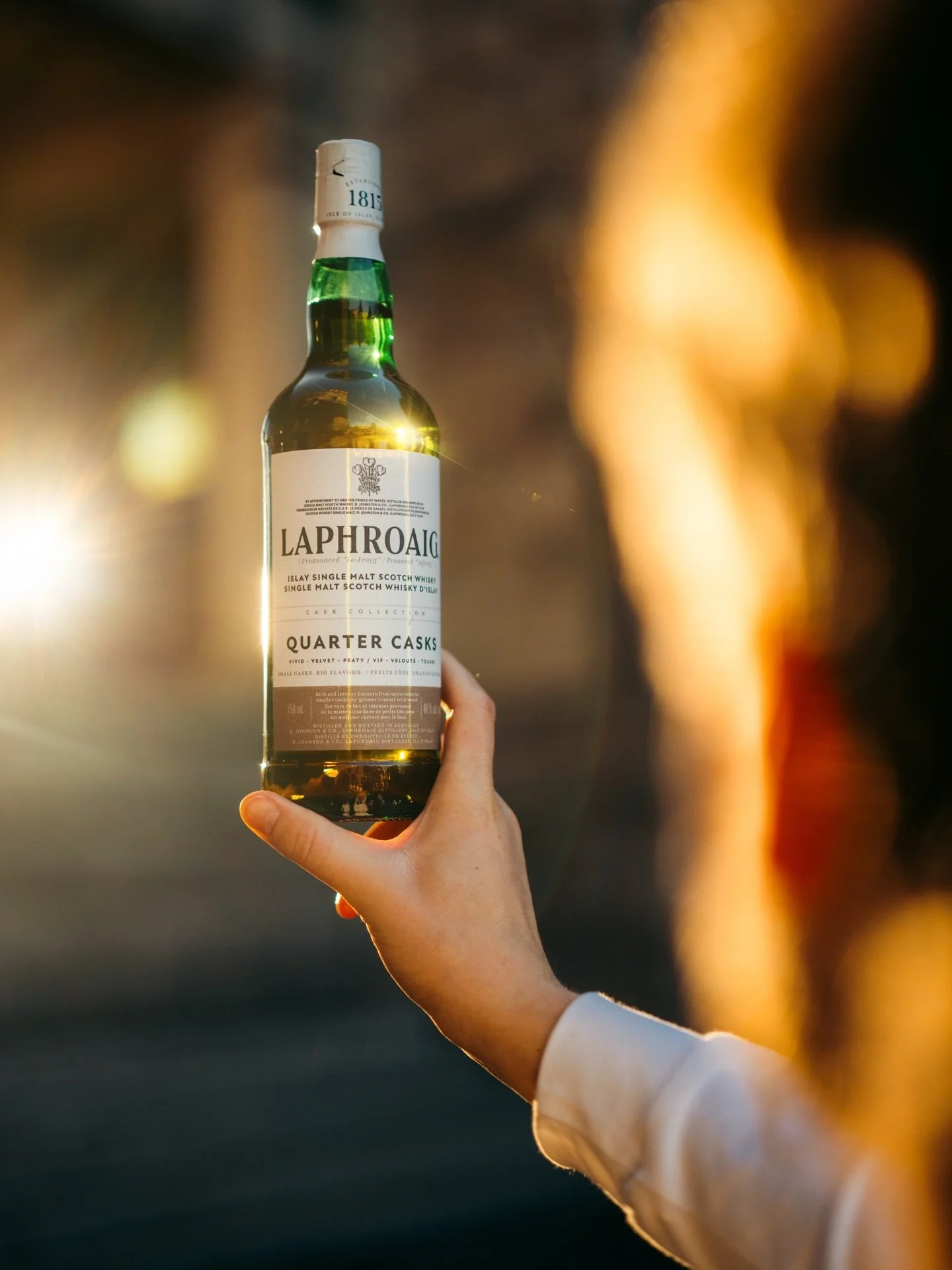 A classic Islay malt with a bit of a twist, the Laphroaig Quarter Cask starts its life in ex bourbon barrels before being finished in much smaller quarter casks to low greater contact with the Oak. 

The result is everything we love about Laphroaig, 