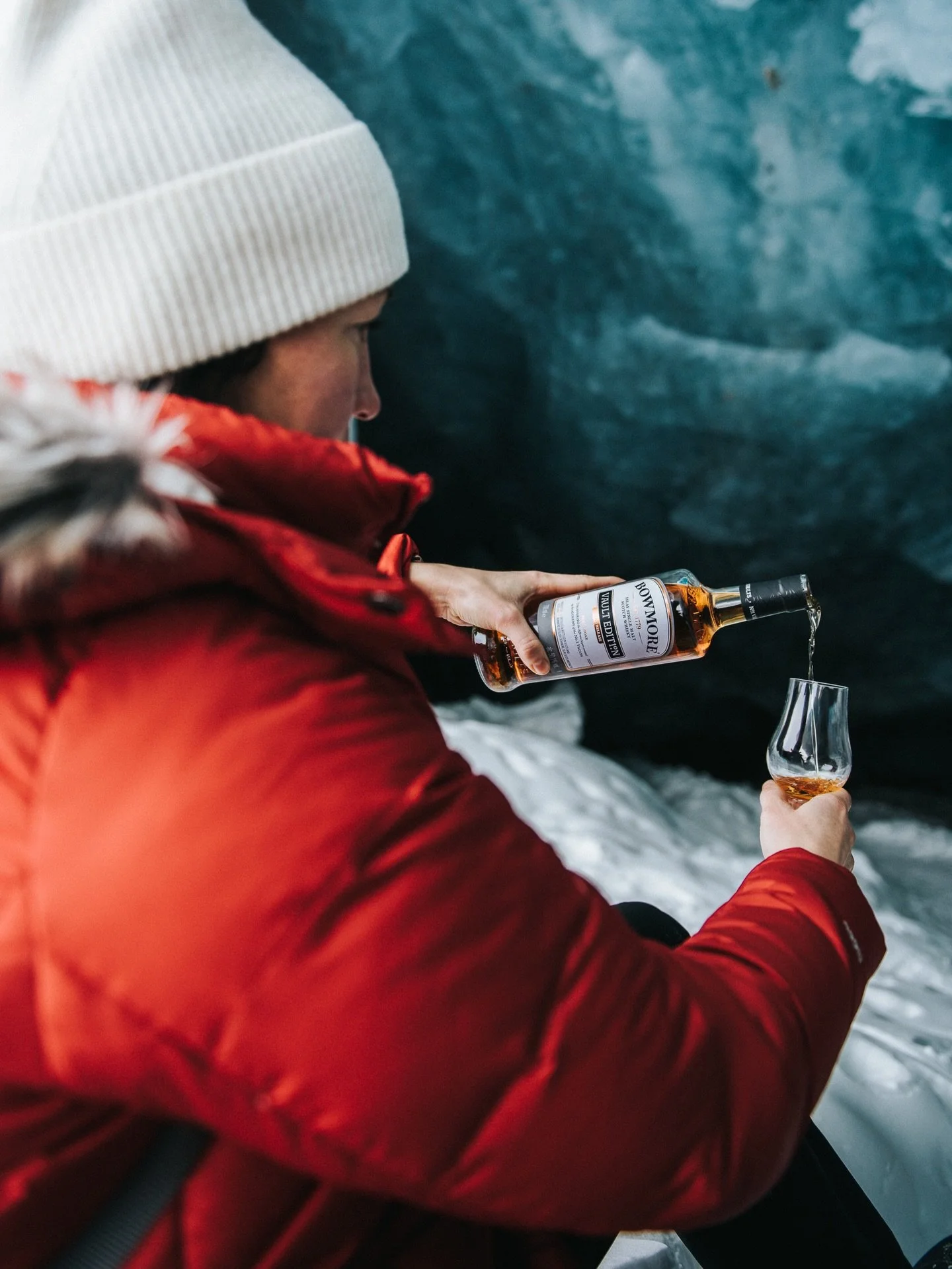 A winter snowshoe adventure led us to a hidden ice cave deep in the mountains. Perfectly still, impossibly beautiful, and an unforgettable place to share a dram of something special.

This one comes from the archives: a beautiful Bowmore, aged in the
