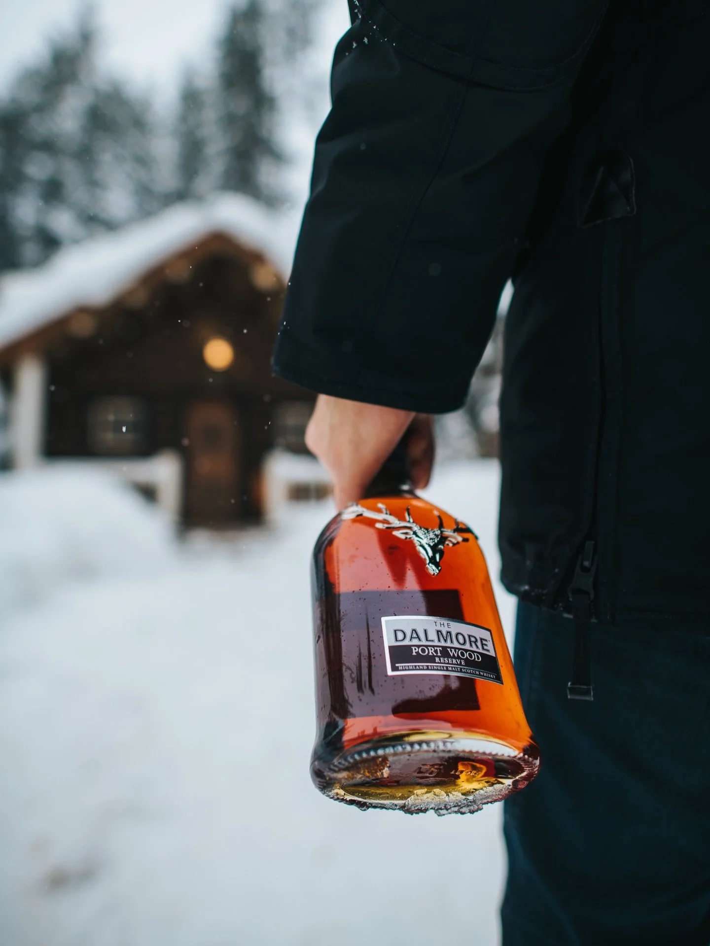 A cabin in the woods, a fresh bottle of whisky to enjoy by the fire. The simple things, really.