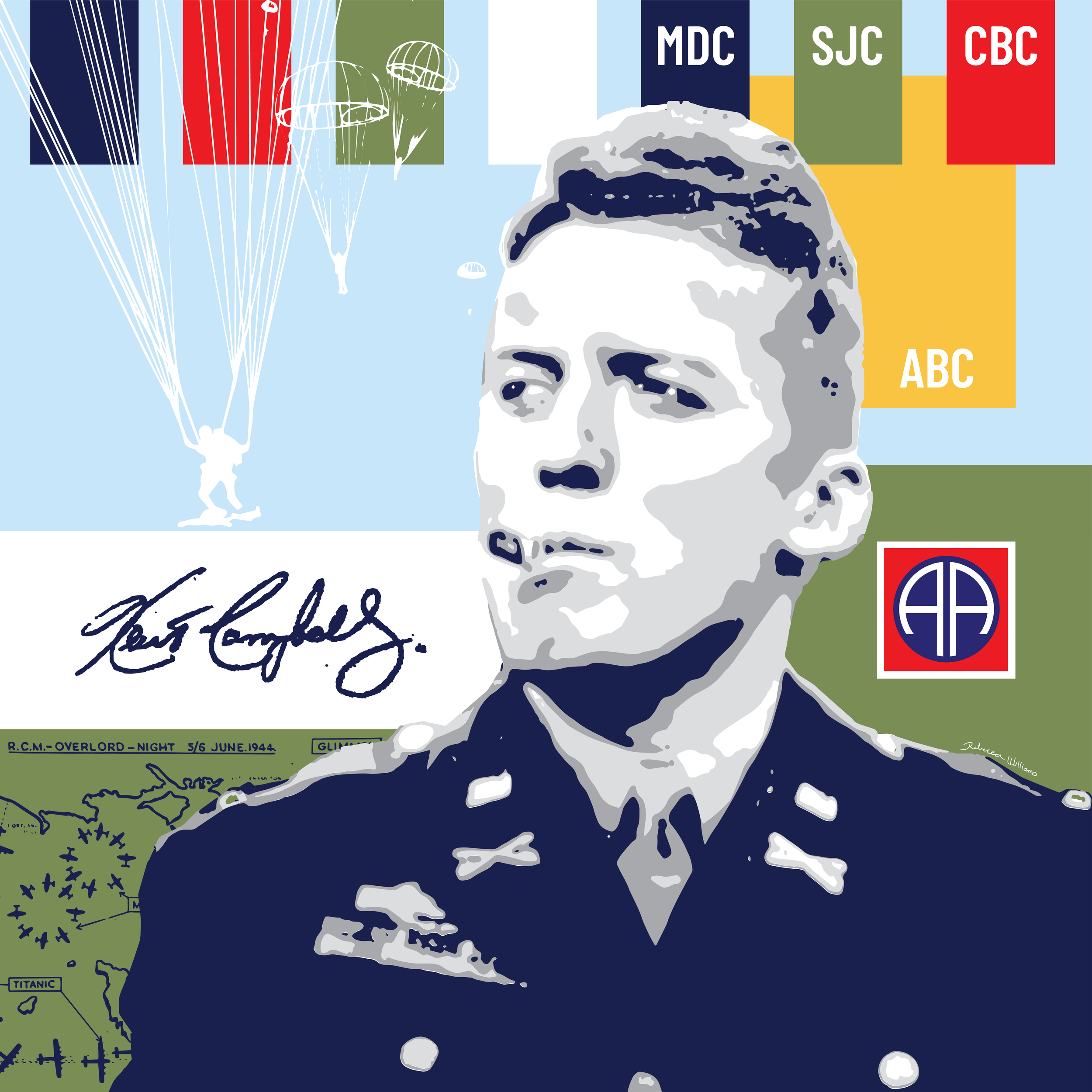 Commission of WWII paratrooper
