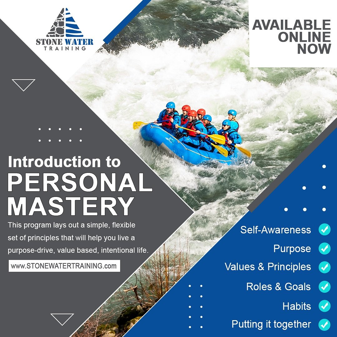 StoneWater Training is excited to announce Introduction to Personal Mastery!

Whether you have a disciplined set of personal practices and a meaningful life or are trying to figure out what it&rsquo;s all about, this 6 session course is for you. This