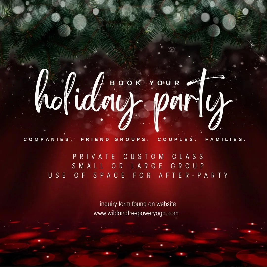 Reservations are OPEN🎄

Looking for a unique opportunity for your group?  We offer custom, private classes at both locations that include use of the space for post-class snacks/drinks/meetings/gift exchanges. 

Inquiry form in bio or on our website!