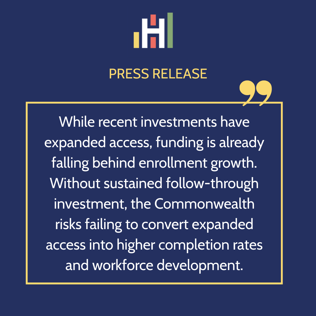 Hildreth Institute Report Warns Massachusetts Risks Missing Opportunity to Convert College Access Gains into Degrees