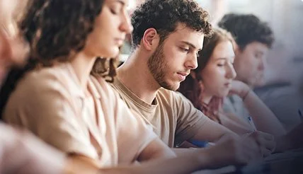 Students focused on their work.